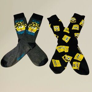 Spongebob Squarepants Long Socks Lot of 2